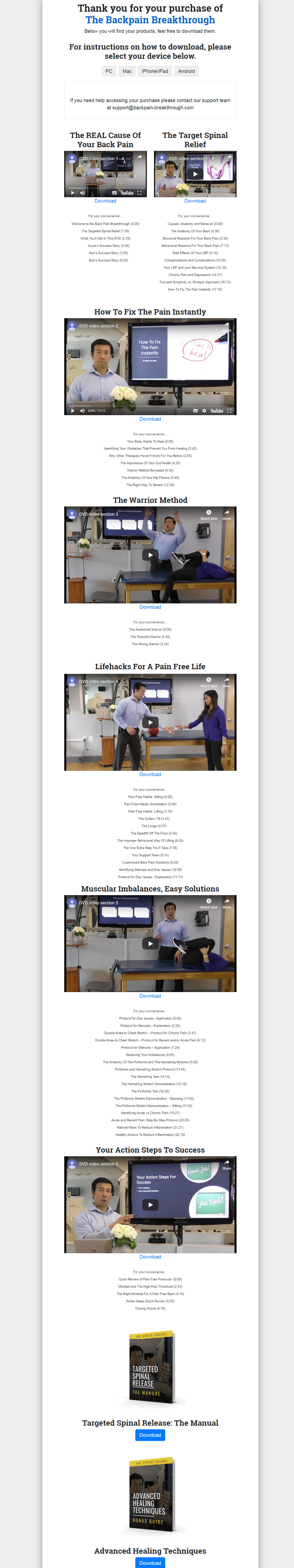 Back Pain Breakthrough Download Page