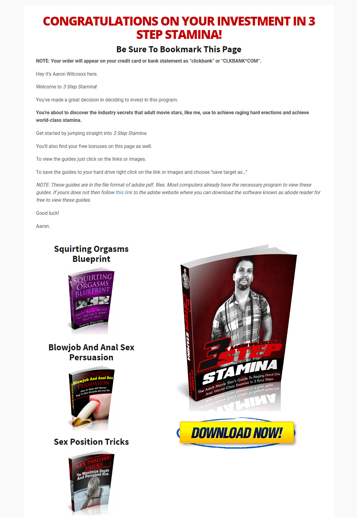 3 Step Stamina Download Page